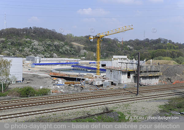 Station d'puration de Sclessin en construction